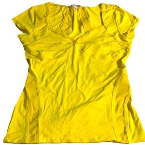 PH8 YOGA TOP YELLOW CAP SLEEVES SIZE SMALL NEW NO TAGS